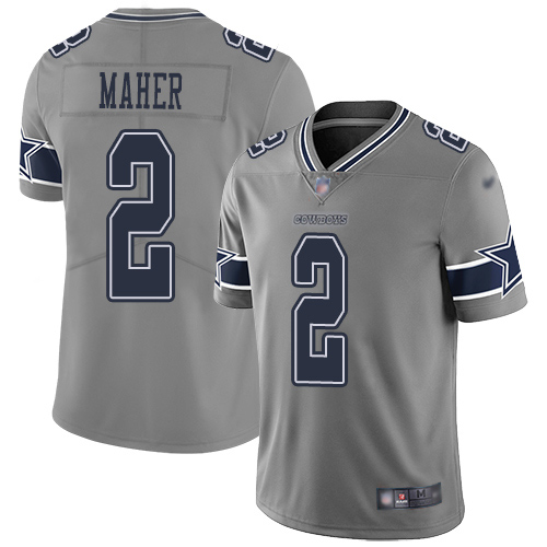 Men Dallas Cowboys Limited Gray Brett Maher #2 Inverted Legend NFL Jersey